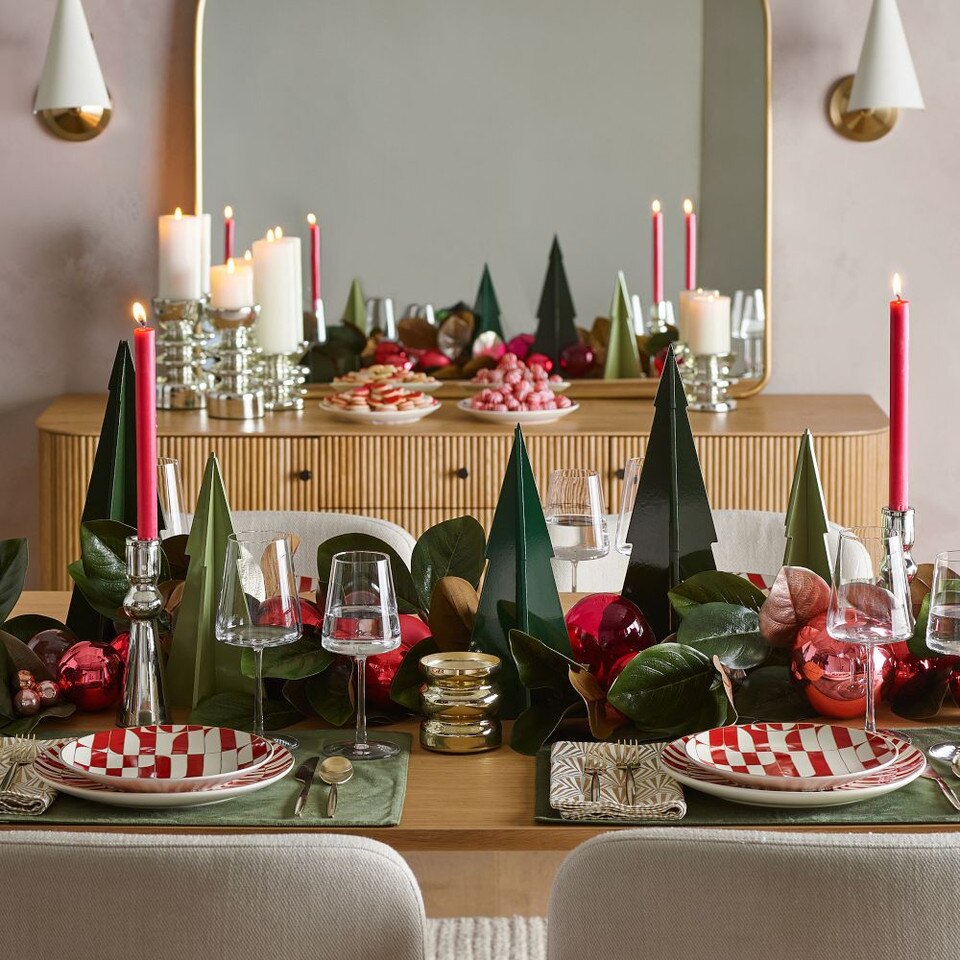 Red Geo Stoneware Salad Plate West Elm UK